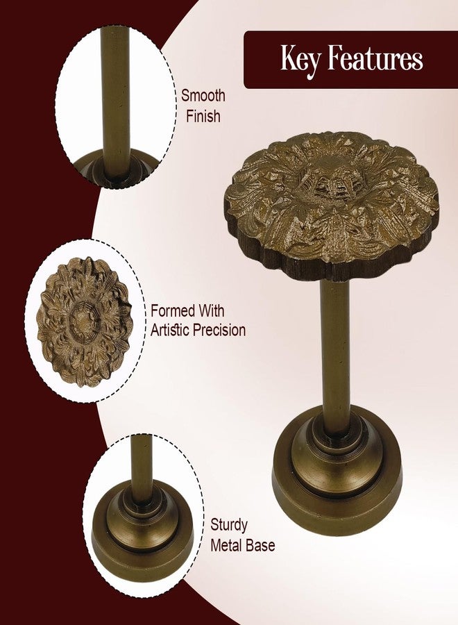 THDC Wall Mounted Floral Curtain Holdbacks (Pack of 2) - Boho Flowery Curtain Holders for Living Room, Bedroom, Office Drapes - Farmhouse Tiebacks for Curtains (Antique Brass Fleur) - Image 5
